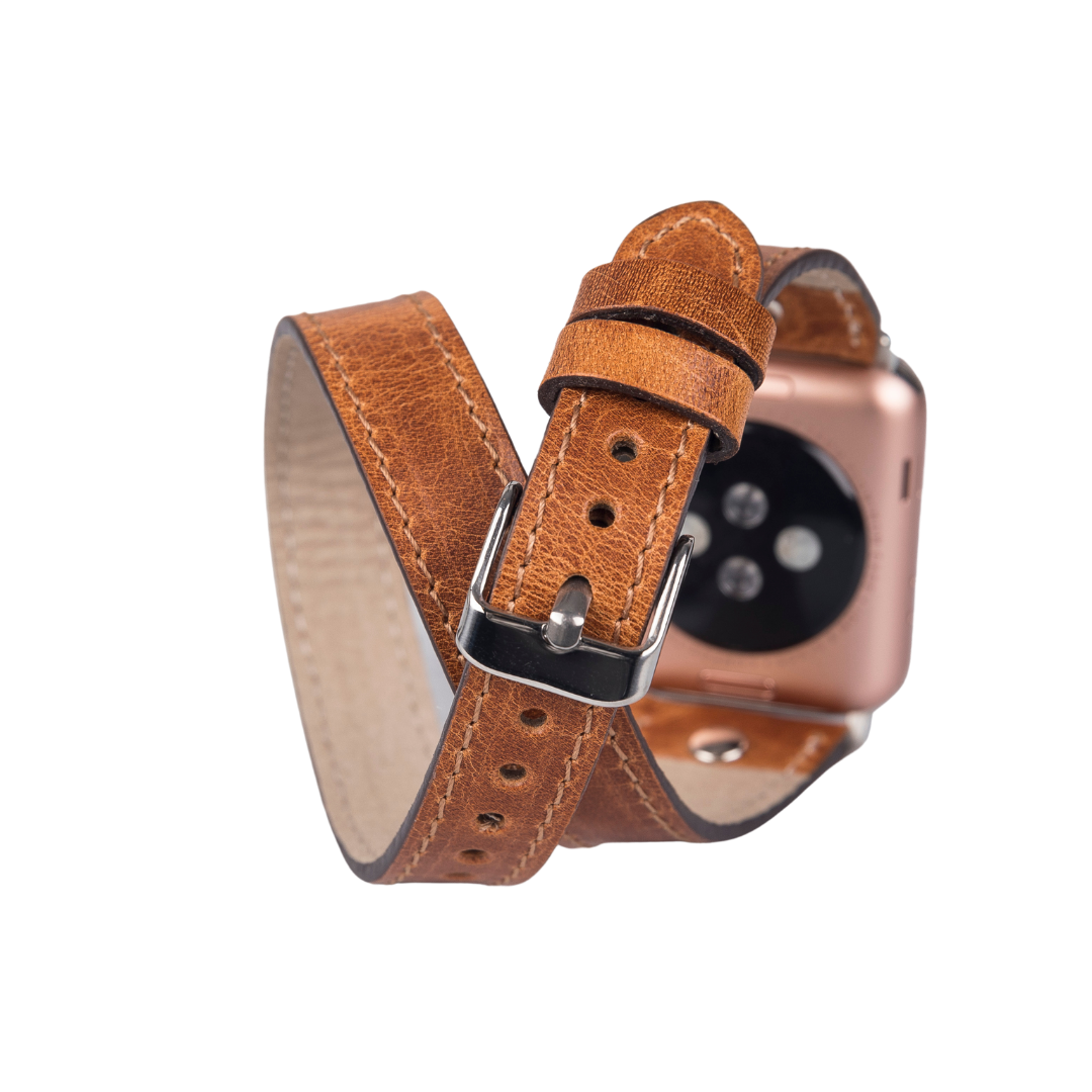 Apple Watch Uyumlu Deri Kordon 42-44-45mm Slim DT ST V18