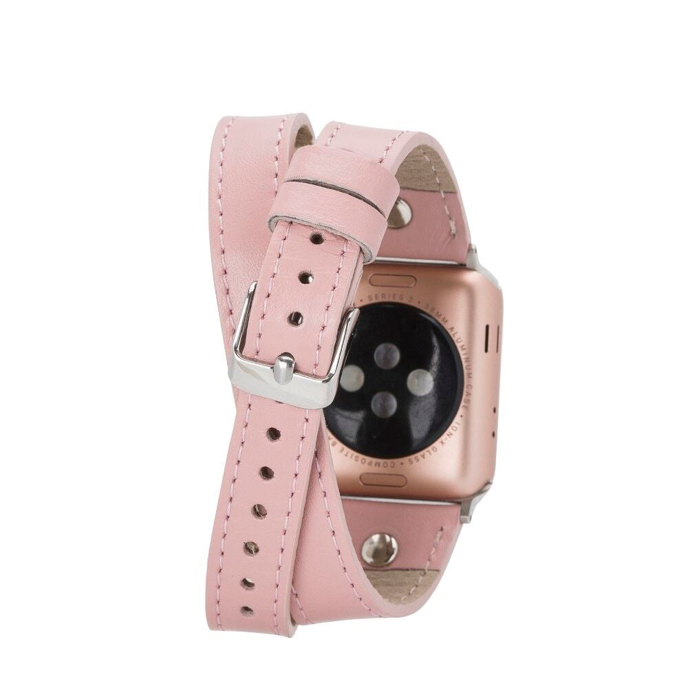 Apple Watch Uyumlu Deri Kordon 42-44-45mm Slim DT ST NU2