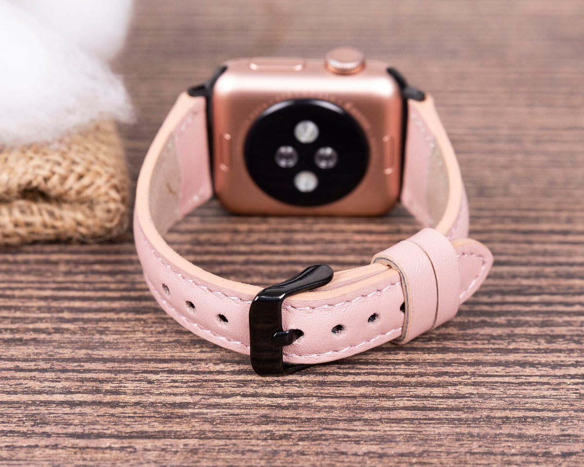 Apple Watch Uyumlu Deri Kordon 42-44-45mm Slim NU2