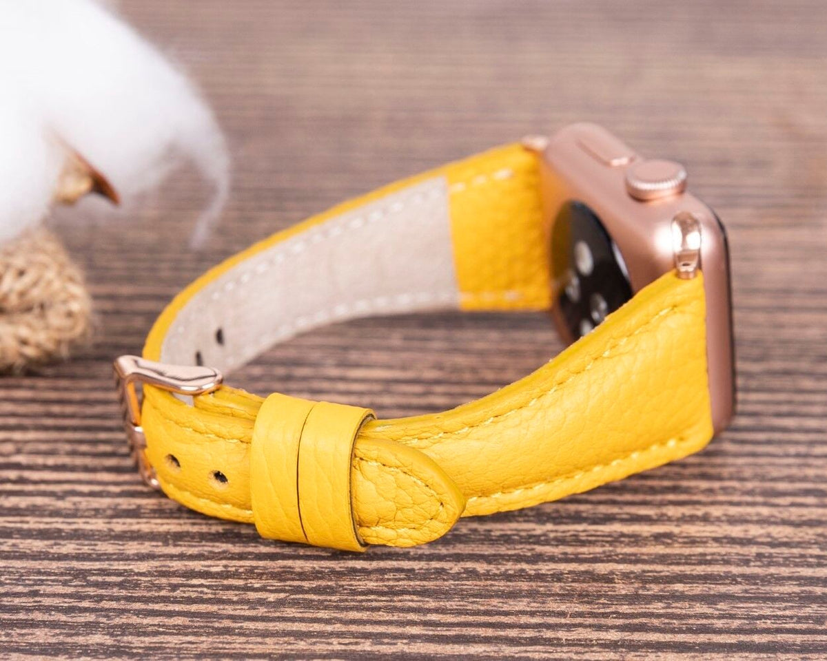 Apple Watch Uyumlu Deri Kordon 42-44-45mm Slim FL12