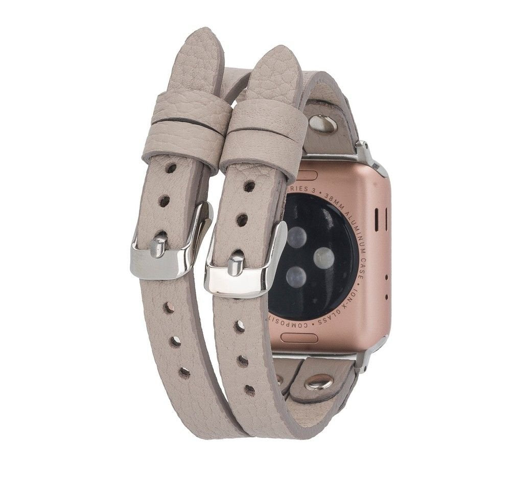 Apple Watch Uyumlu Deri Kordon Ely Double Tour ST ERC3
