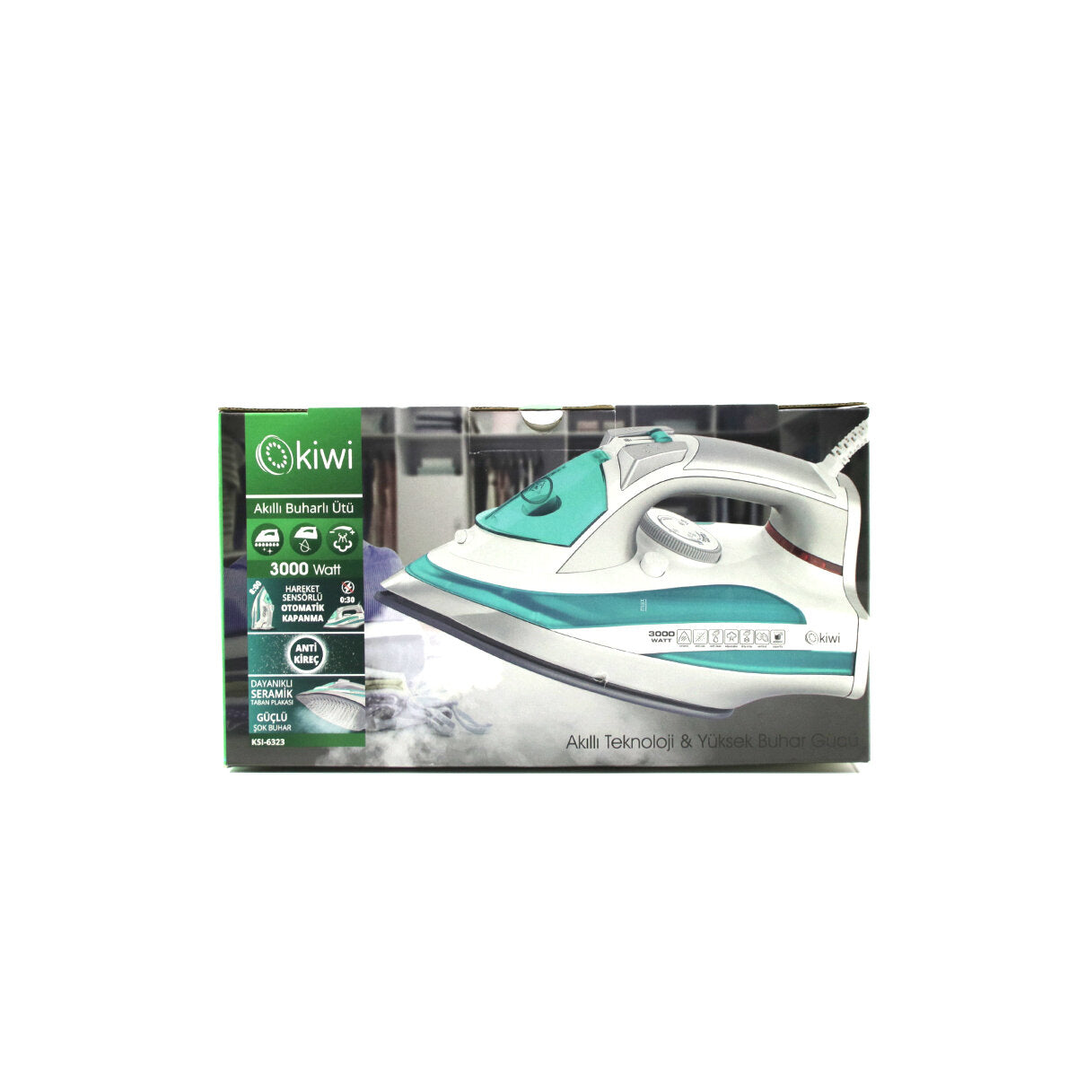 BUHARLI ÜTÜ SERAMİK TABAN 3000W KSI-6323 (4887)