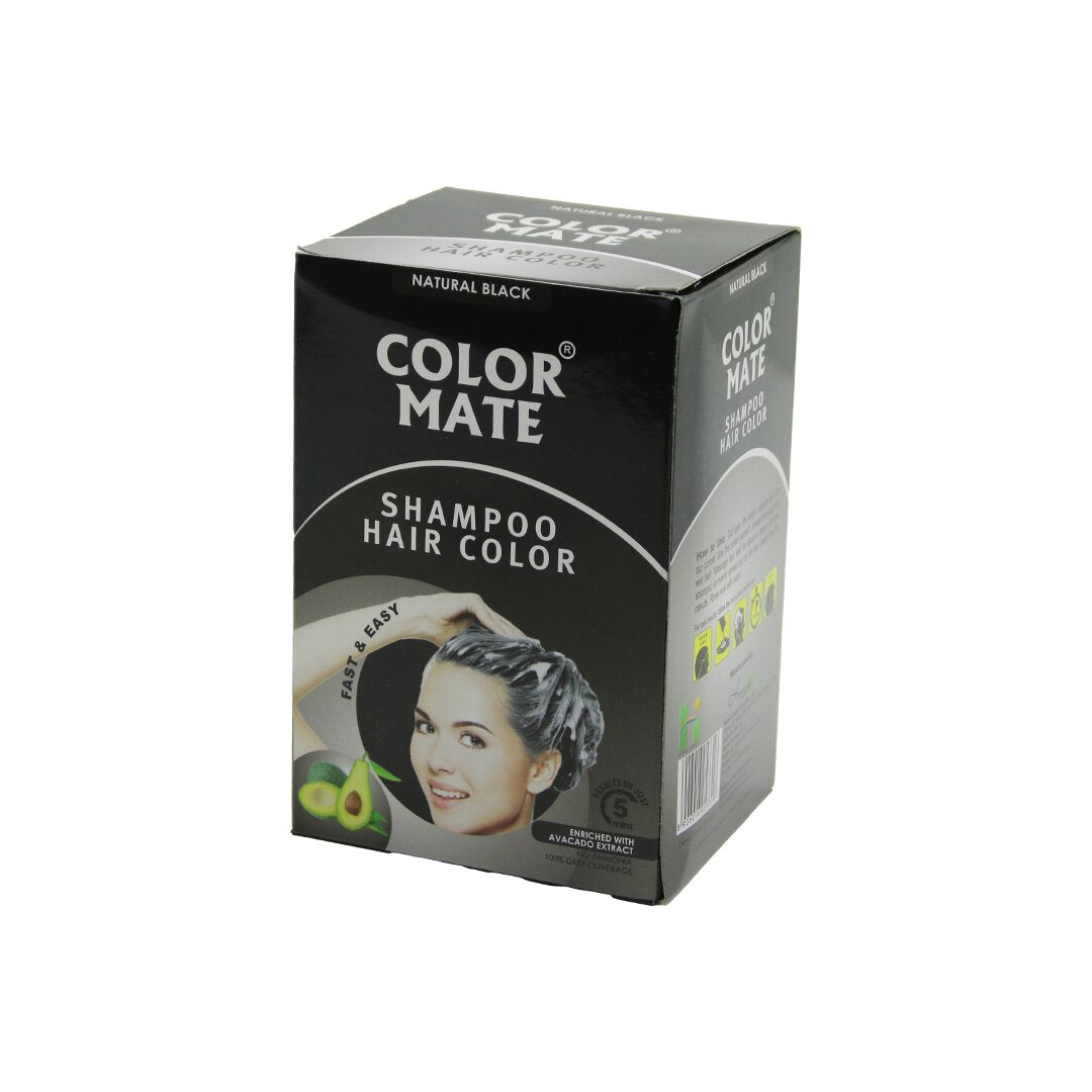COLOR MATE 10PCS SİYAH SAÇ BOYAMA ŞAMPUANI (4887)