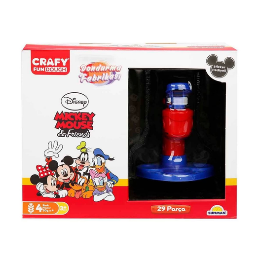 Crafy Mickey Mouse ve Arkadaşları Dondurma Fabrikası Oyun Hamuru Seti 200 g 29 Parça - S00002034