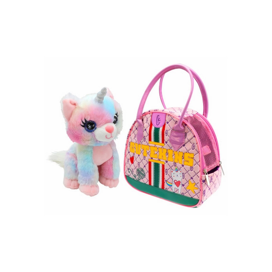 Cutekins Peluş Caticorn Posh Taşıma Çantalı