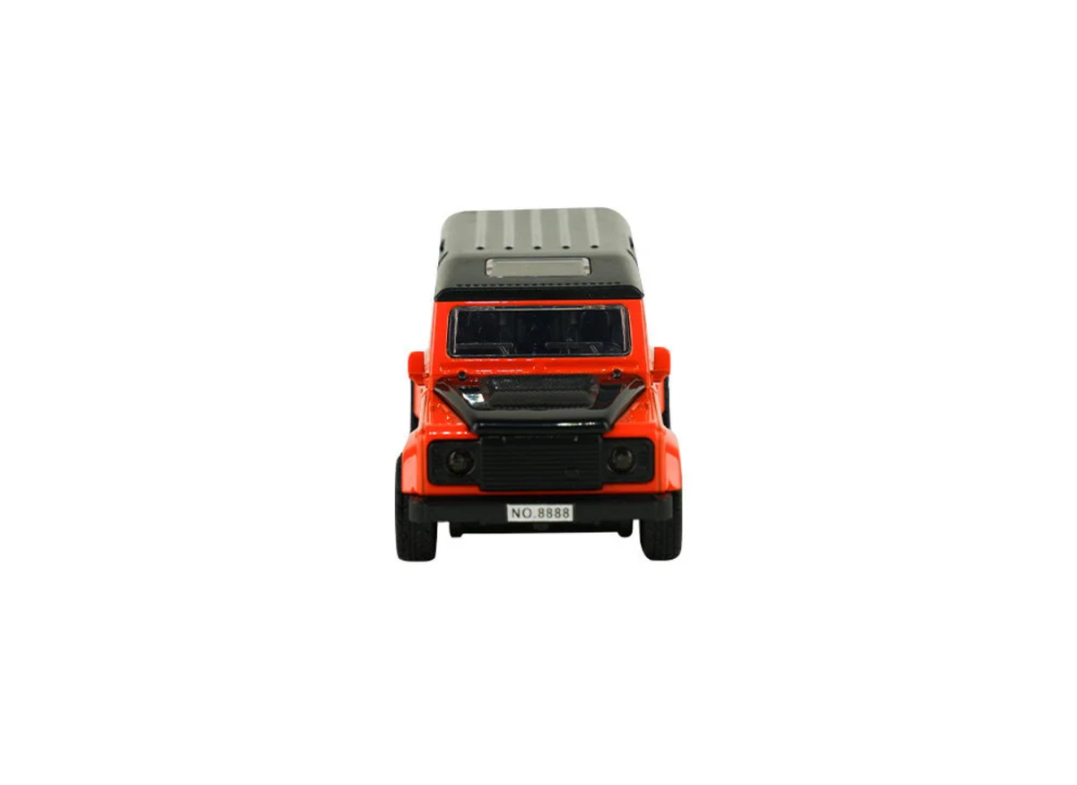 Die Cast Metal Çek Bırak Turuncu Jip
