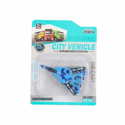 Die Cast Metal F-14 Benzeri Savaş Uçağı Mavi Kamuflaj