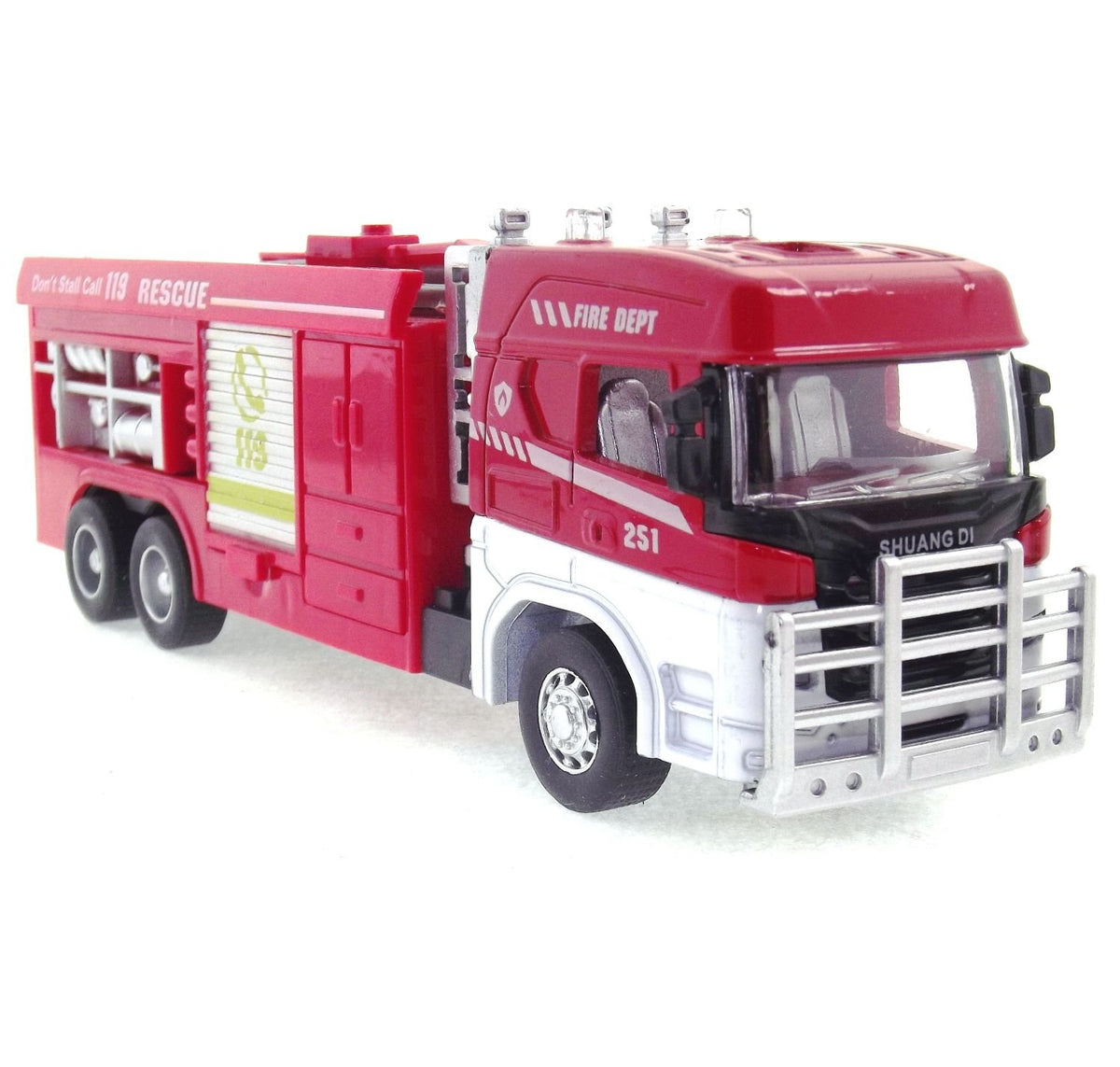 Die Cast Model Çek Bırak Merdivenli İtfaiye Kamyonu