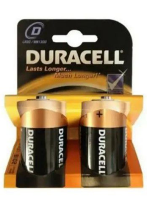 DURACELL LR20 D BÜYÜK  PİL 2Lİ KART (4887)