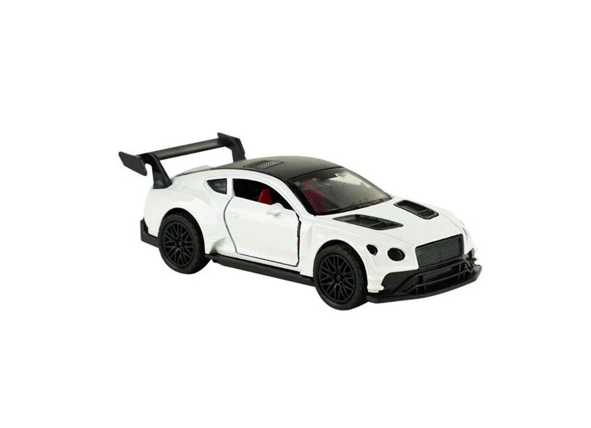Die Cast Metal Çek Bırak Beyaz Yarış Arabası