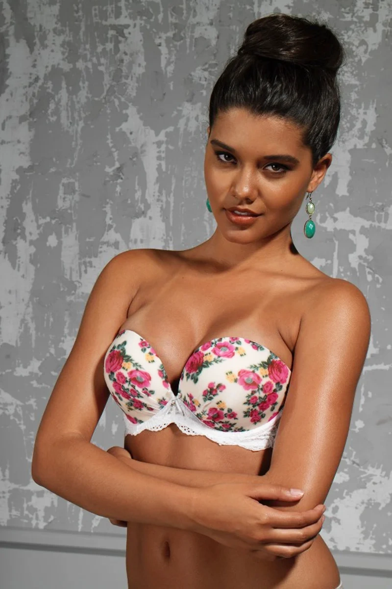 Golshan Gardenia Big size Plunge Bra, Ekru Konforlu ve Şık Sütyen
