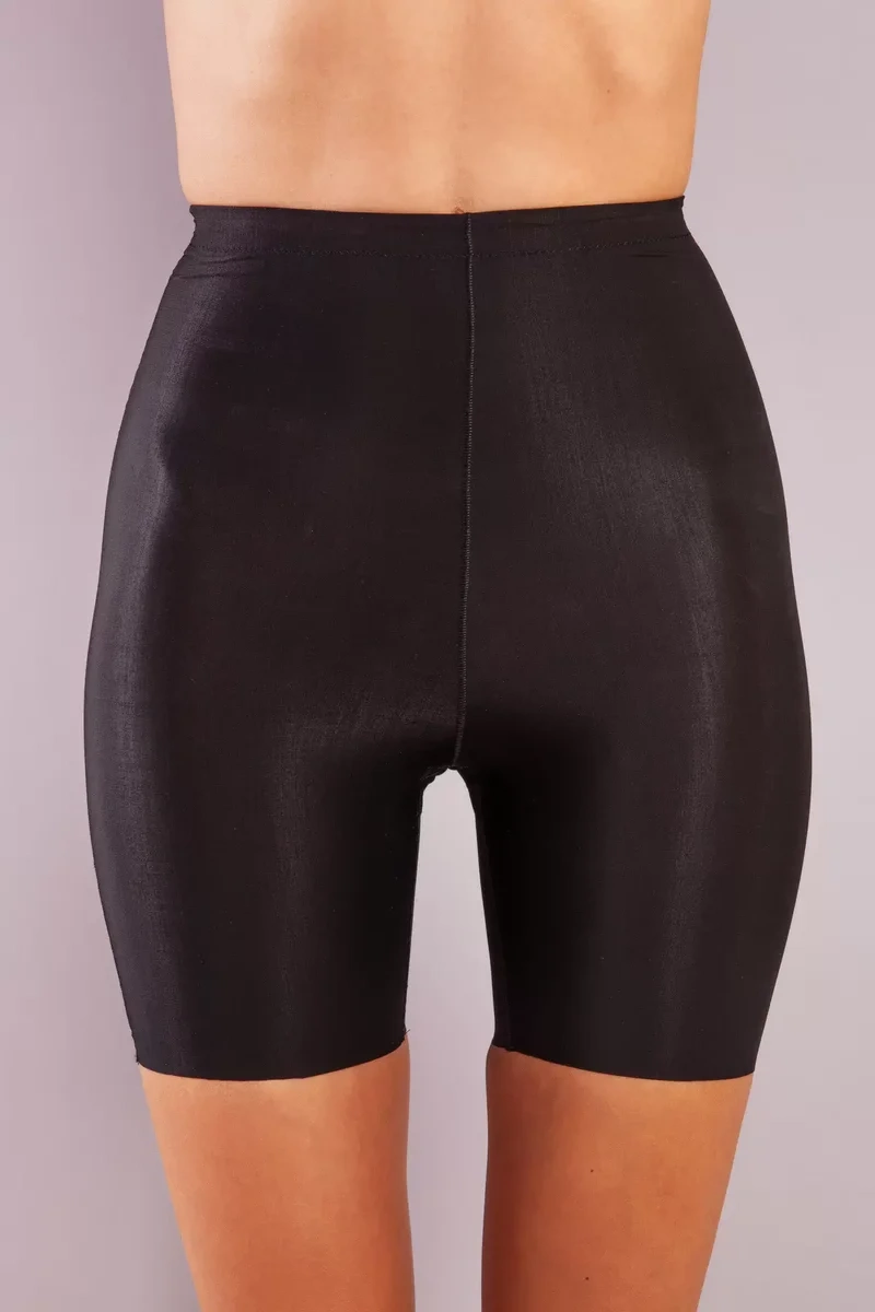 Golshan Girdle Hight Waist Micro Short Corset, İz Yapmayan Görünmez Yüksek Bel Paçalı Siyah Korse