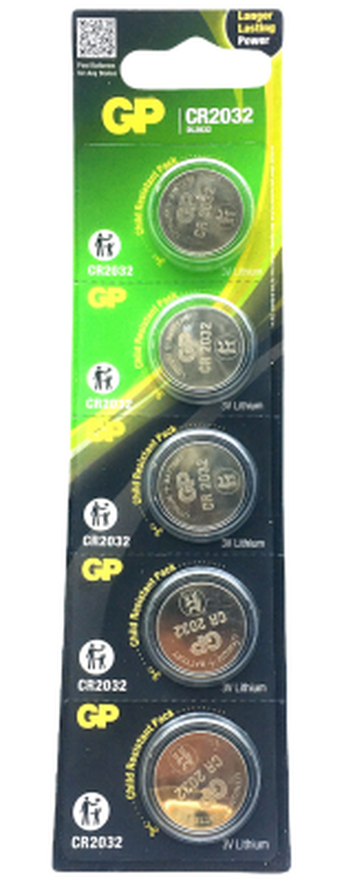 GP LITHIUM CR-2032-2CPU5 PARA PİLİ 3V 5Lİ KART (4887)