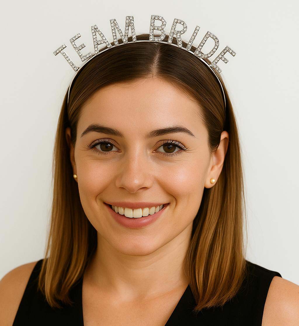Gümüş Renk Team Bride Taç Plastik – Gelin ve Nedime Tacı (4887)