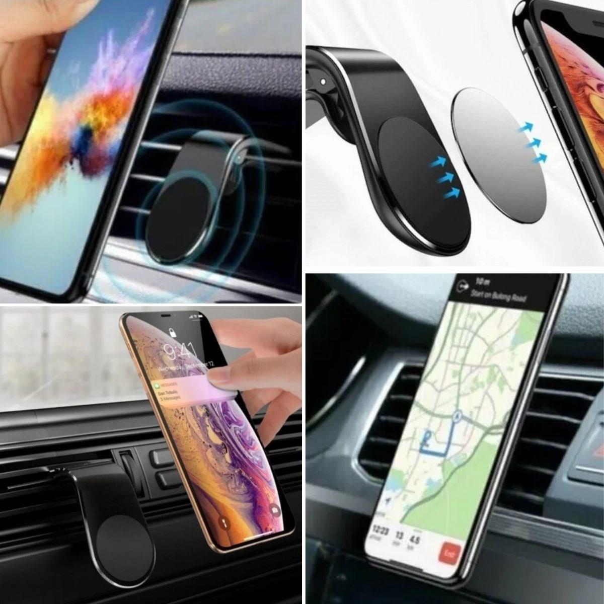 Havalanndırma Izgarasına Takılabilen Mandallı Mıknatıslı Oto Araç Içi Manyetik Telefon Tutucu (4887)