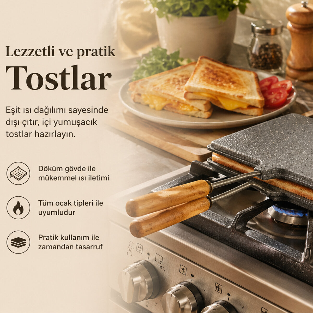 İÇ DIŞ GRANİT TOST MAKİNASI (4887)