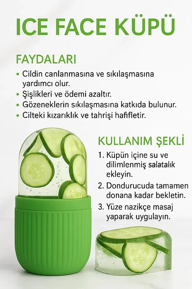 Ice Roller Buz Silindiri Terapi Etkili Yüz Masaj Ve Cilt Bakım Aleti (4887)