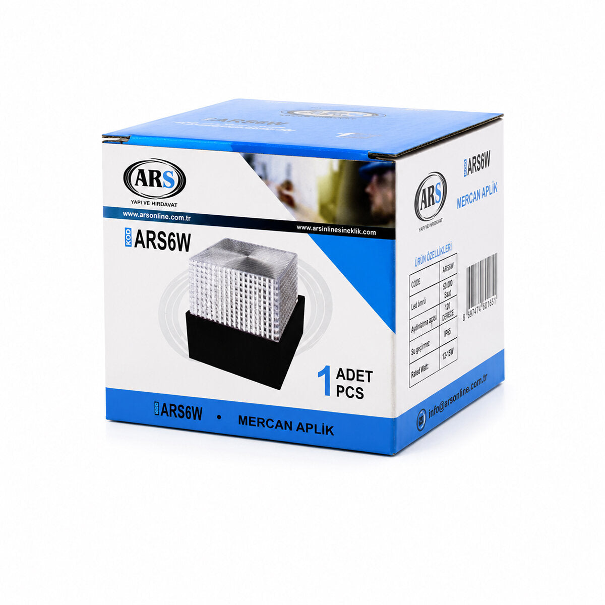 IP66 50.000 SAAT LED ÖMRÜ 5W MERCAN LED APLİK DUVAR LAMBASI ARS-348957 (4887)