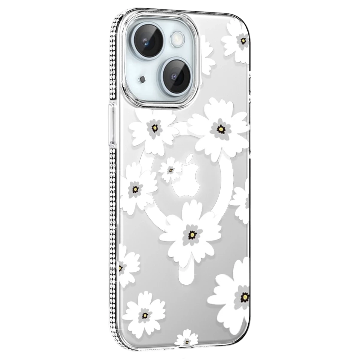 Joko Apple iPhone 14 Floral Magsafe Kapak - Beyaz