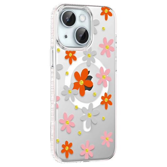 Joko Apple iPhone 14 Floral Magsafe Kapak - Turuncu