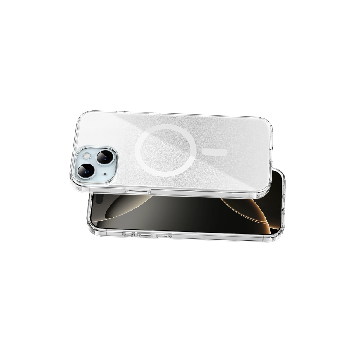 Onegif Apple iPhone 14 Sora Simli Magsafe Kapak - Beyaz