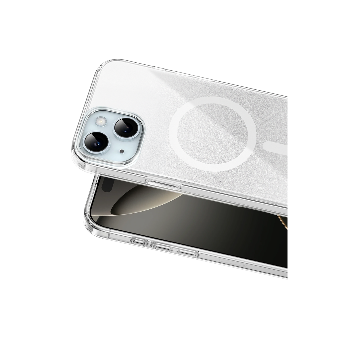 Onegif Apple iPhone 14 Sora Simli Magsafe Kapak - Beyaz