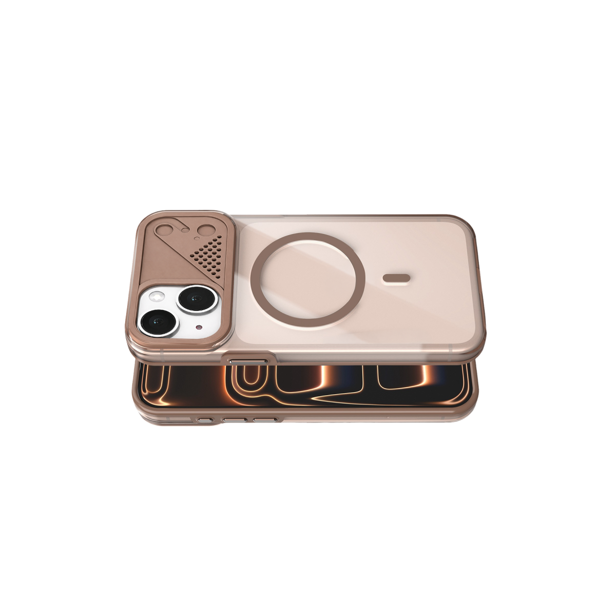 Joko Apple iPhone 14 Zinko Magsafe Kapak - Çöl Titanyum