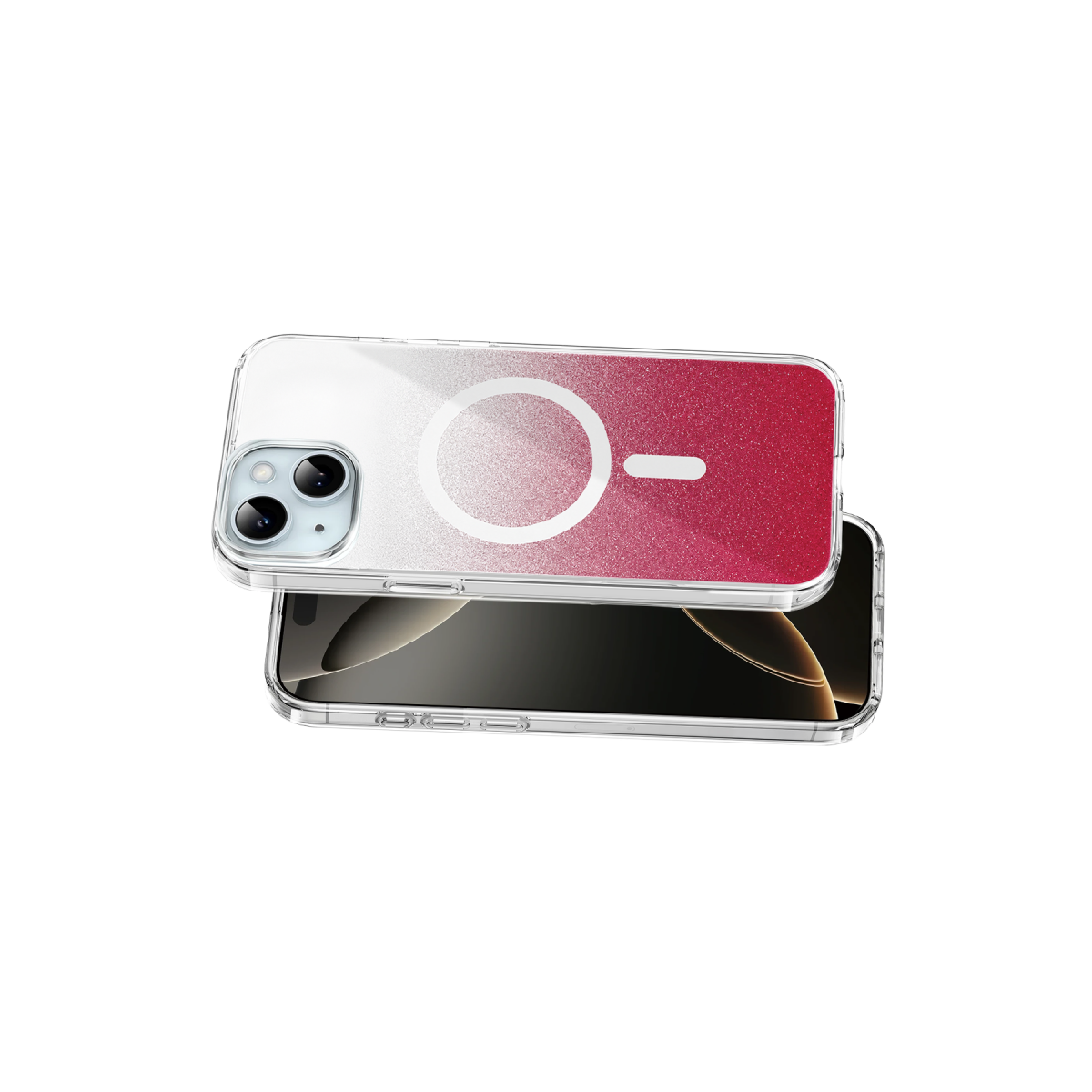 Onegif Apple iPhone 15 Sora Simli Magsafe Kapak - Kırmızı