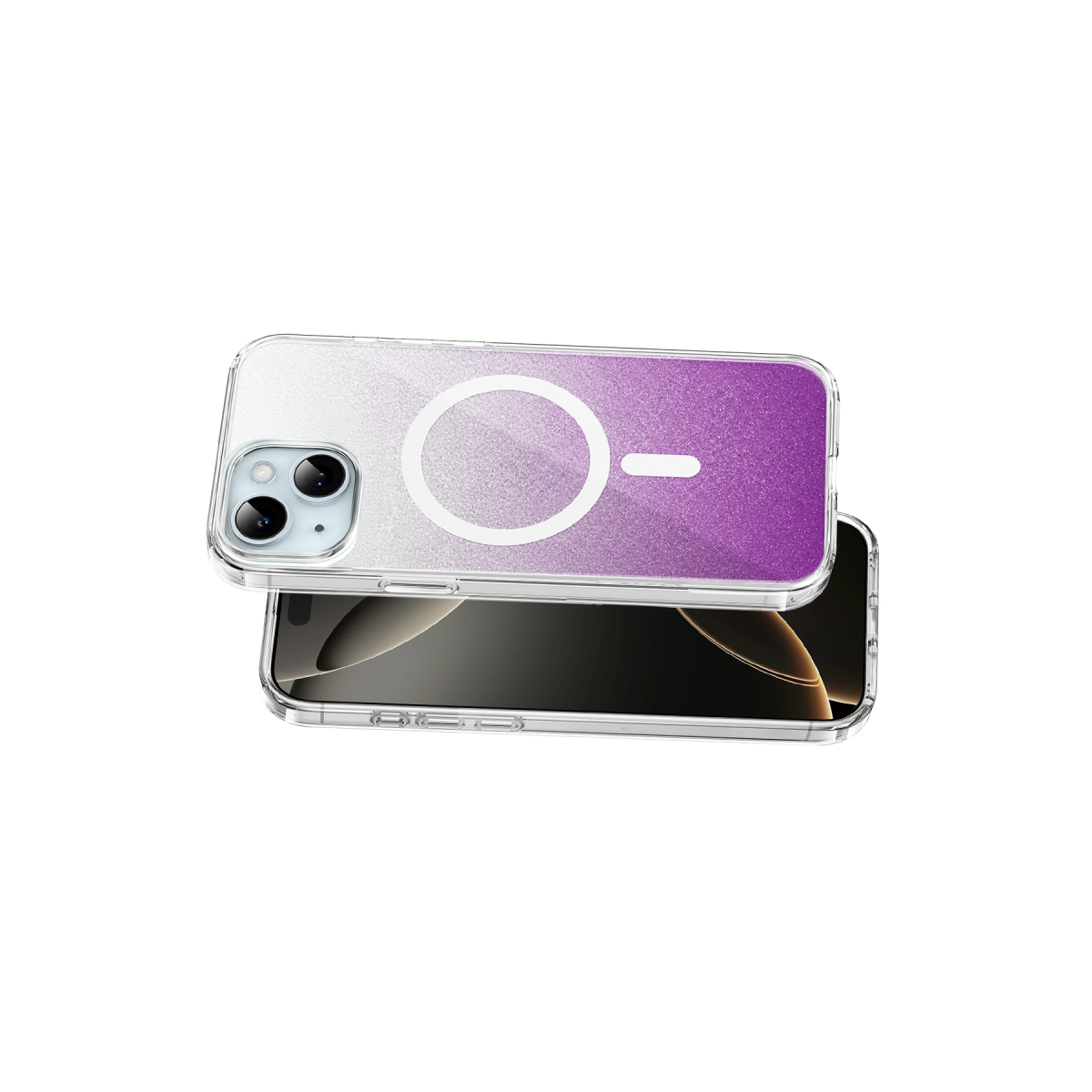 Onegif Apple iPhone 15 Sora Simli Magsafe Kapak - Mor