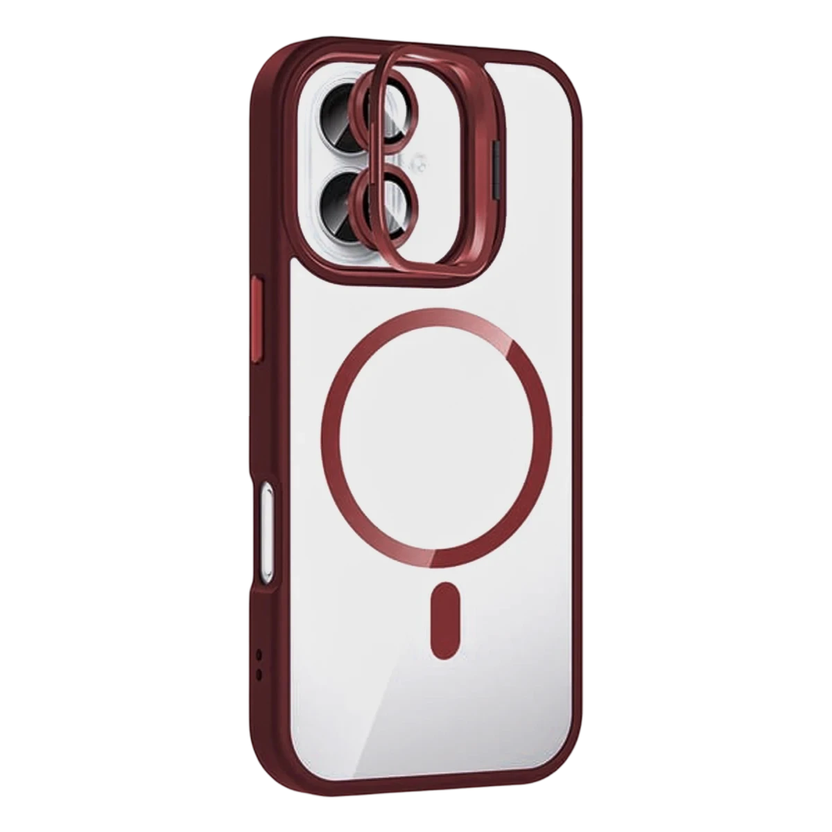 Joko Apple iPhone 16 Plus Remim Lensli Magsafe Standlı Kapak - Bordo