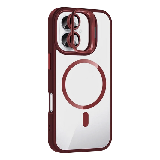 Joko Apple iPhone 16 Plus Remim Lensli Magsafe Standlı Kapak - Bordo