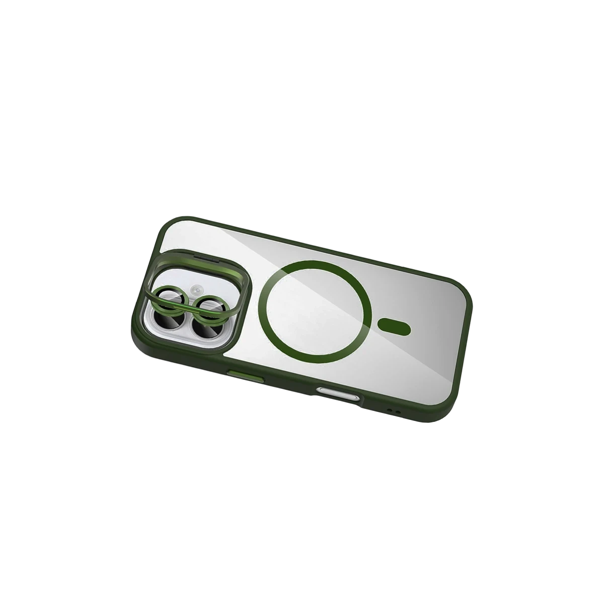 Joko Apple iPhone 16 Plus Remim Lensli Magsafe Standlı Kapak - Koyu Yeşil
