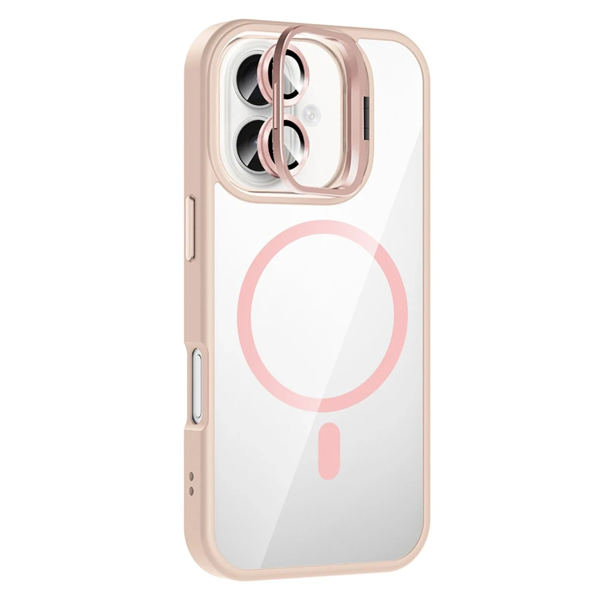 Joko Apple iPhone 16 Plus Remim Lensli Magsafe Standlı Kapak - Pembe
