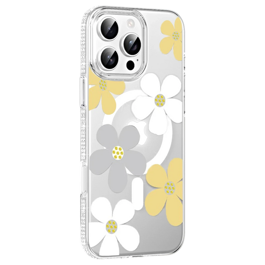Joko Apple iPhone 16 Pro Floral Magsafe Kapak - Sarı