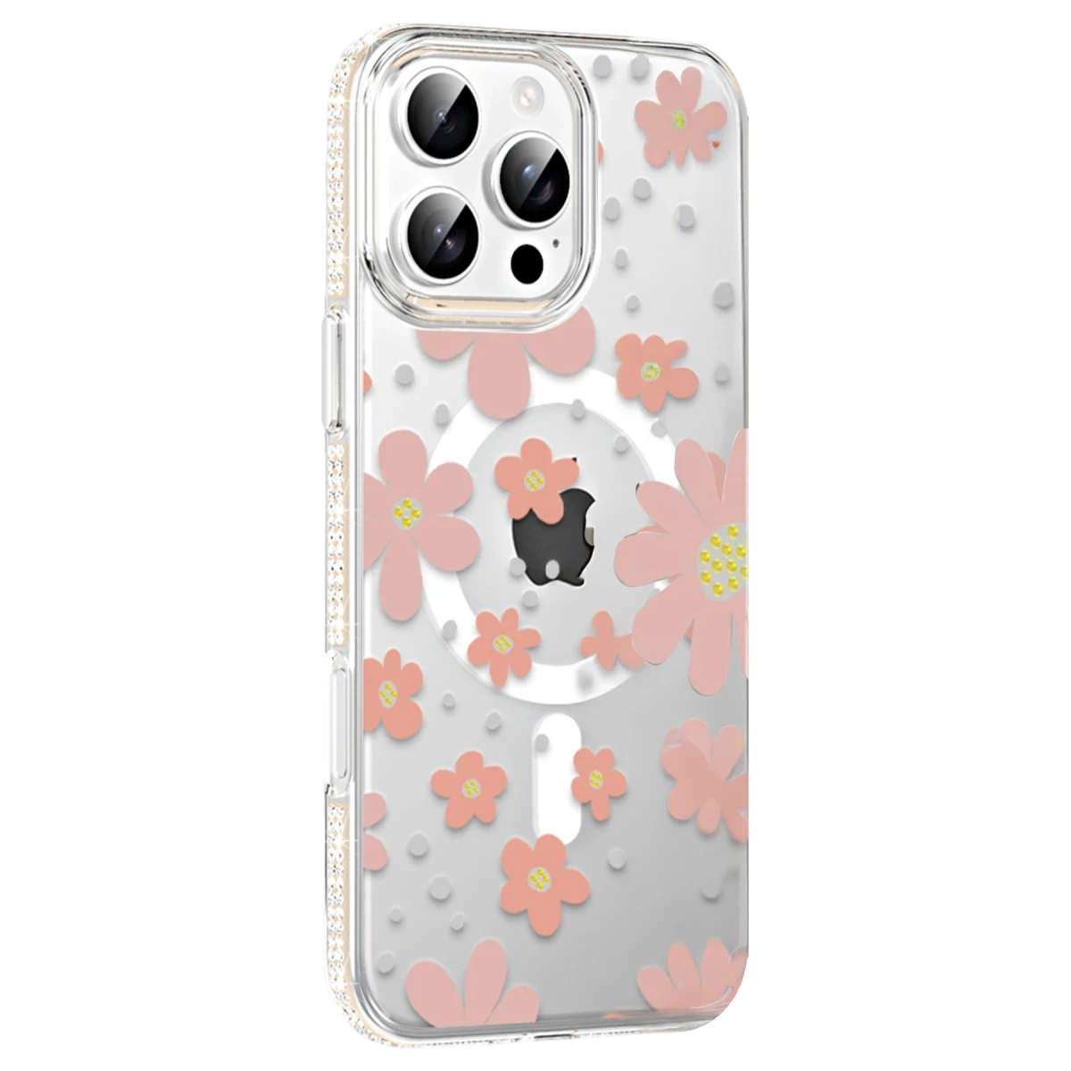 Joko Apple iPhone 16 Pro Max Floral Magsafe Kapak - Pembe