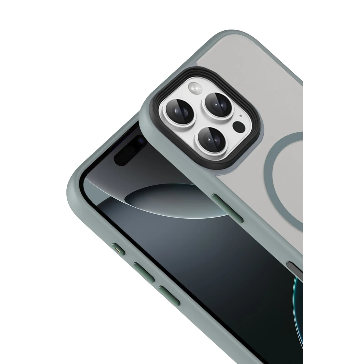 Joko Apple iPhone 16 Pro Max Megane Magsafe Kapak - Titan Gri