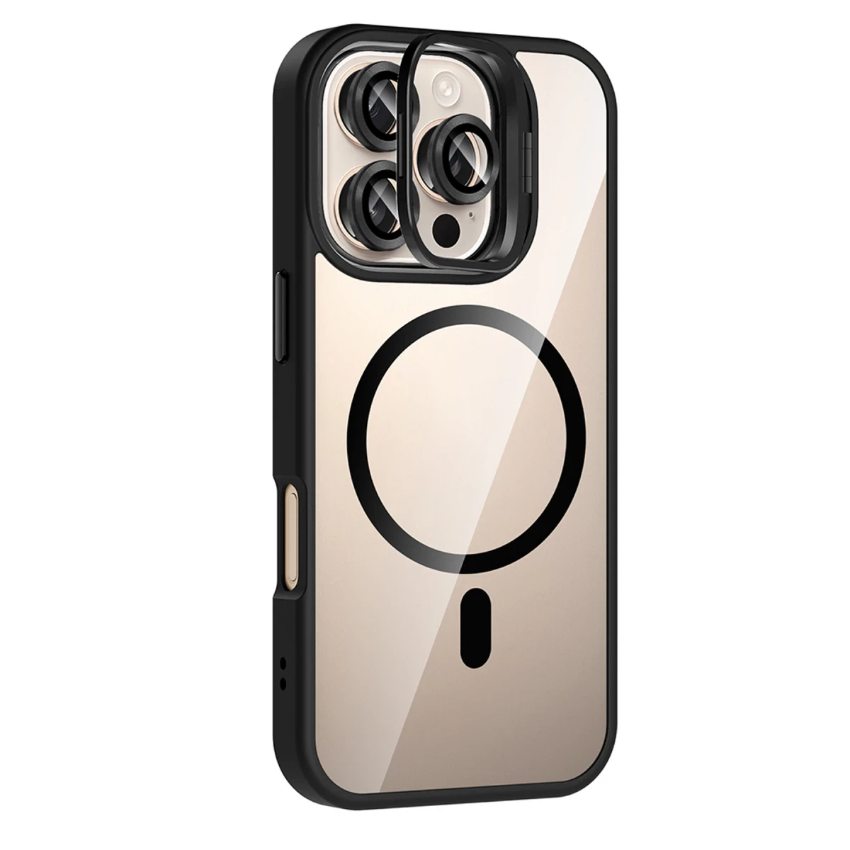 Joko Apple iPhone 16 Pro Max Remim Lensli Magsafe Standlı Kapak - Siyah
