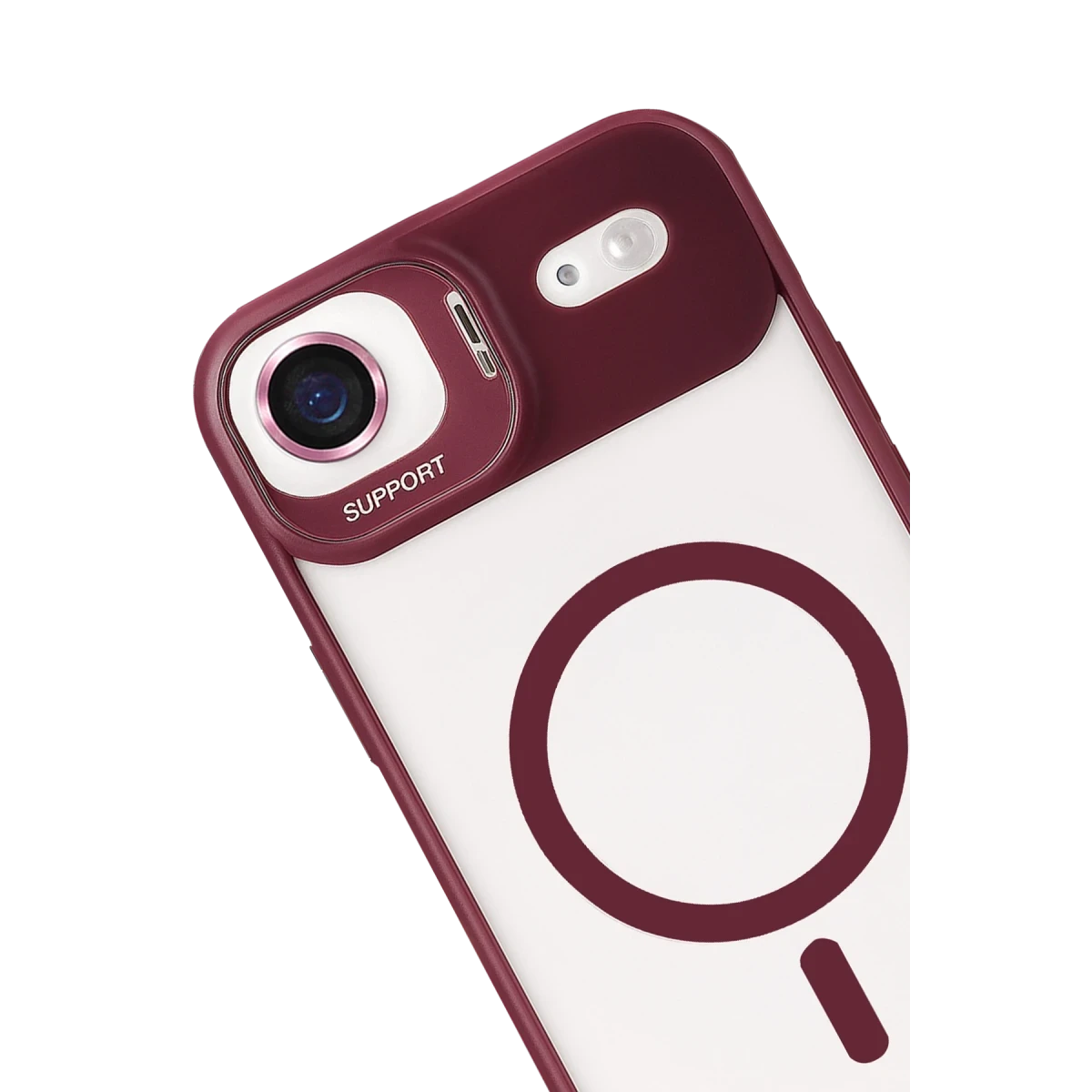 Joko Apple iPhone 17 Air Remim Lensli Magsafe Standlı Kapak - Bordo