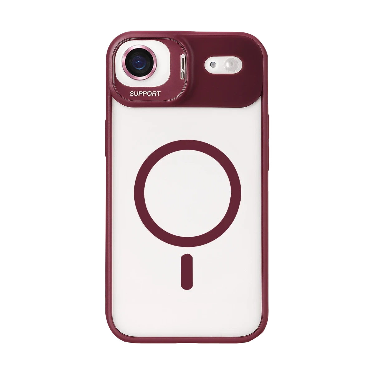 Joko Apple iPhone 17 Air Remim Lensli Magsafe Standlı Kapak - Bordo