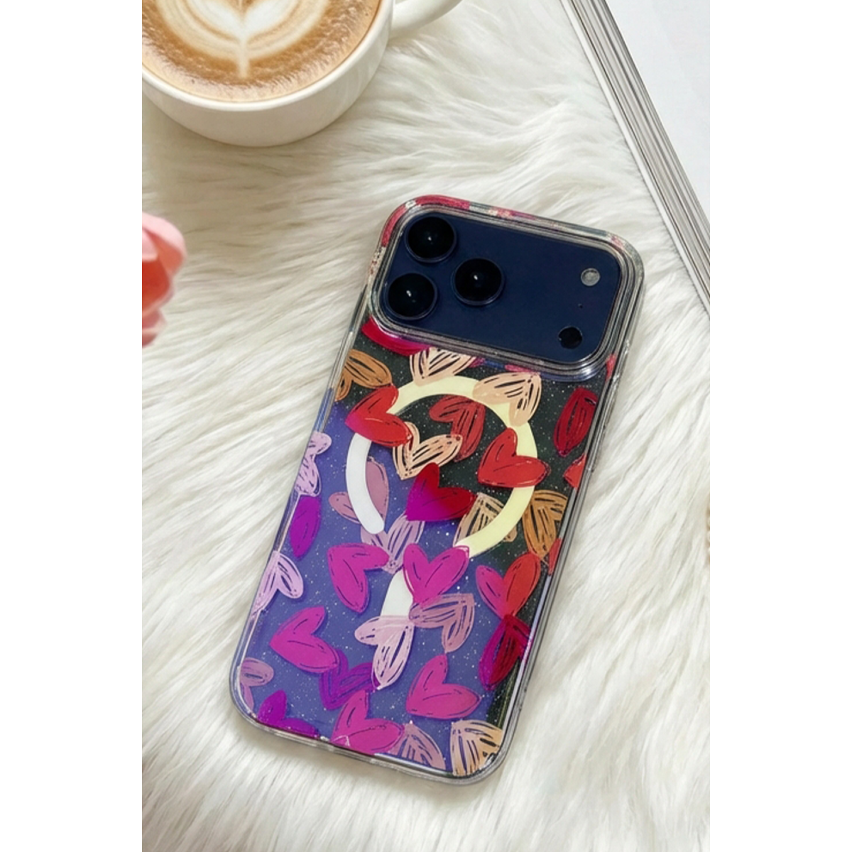 Onegif Apple iPhone 17 Pro Desina Magsafe Kapak - Desen 6