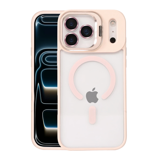 Joko Apple iPhone 17 Pro Max Remim Lensli Magsafe Standlı Kapak - Pembe