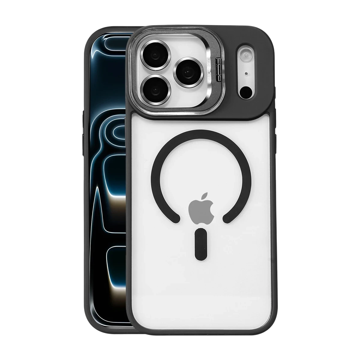 Joko Apple iPhone 17 Pro Max Remim Lensli Magsafe Standlı Kapak - Siyah