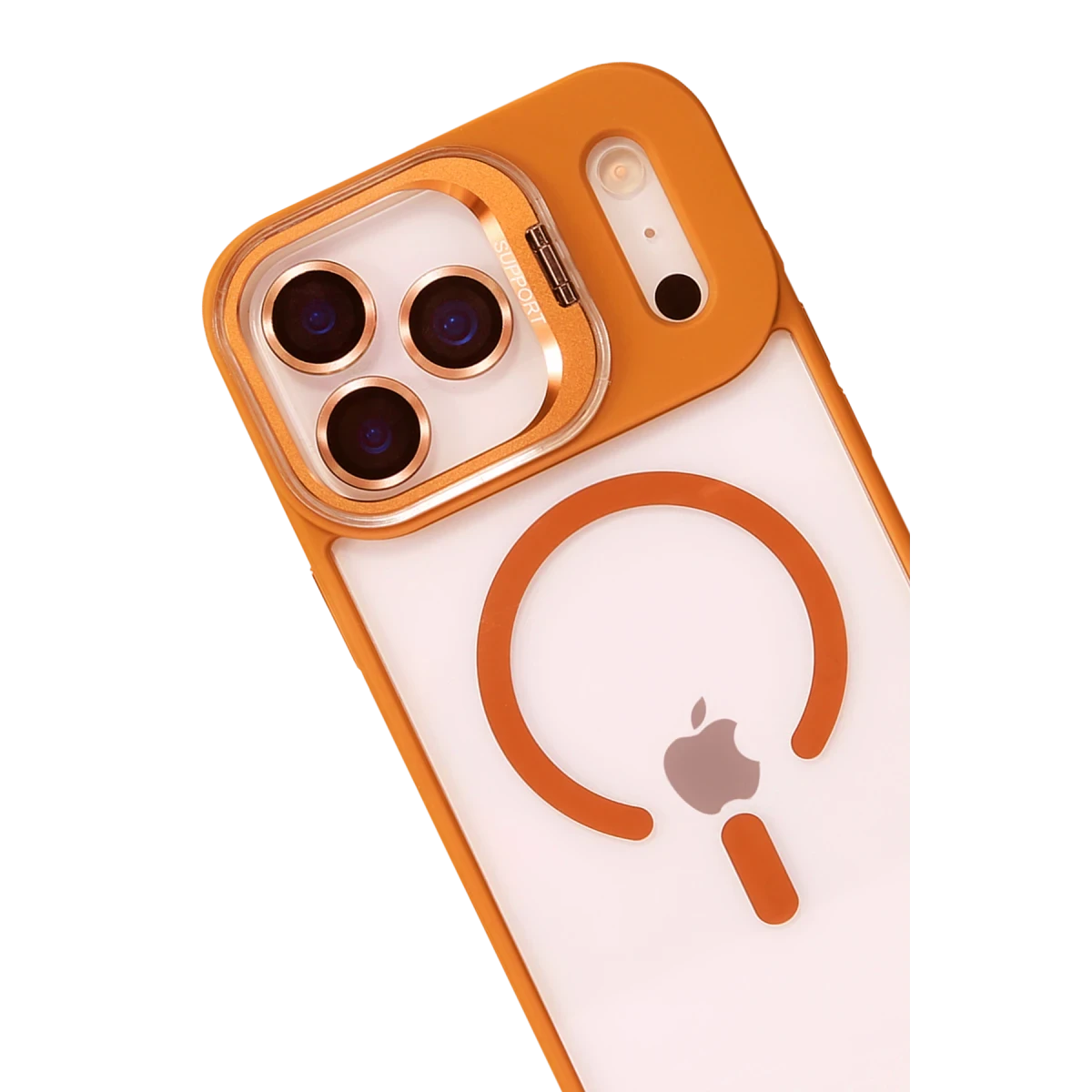 Joko Apple iPhone 17 Pro Max Remim Lensli Magsafe Standlı Kapak - Turuncu
