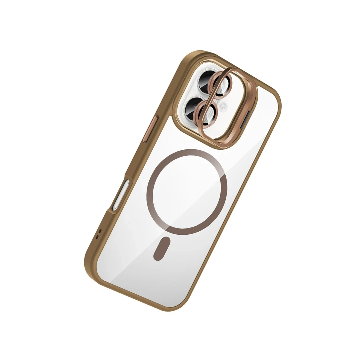 Joko Apple iPhone 17 Remim Lensli Magsafe Standlı Kapak - Kahverengi