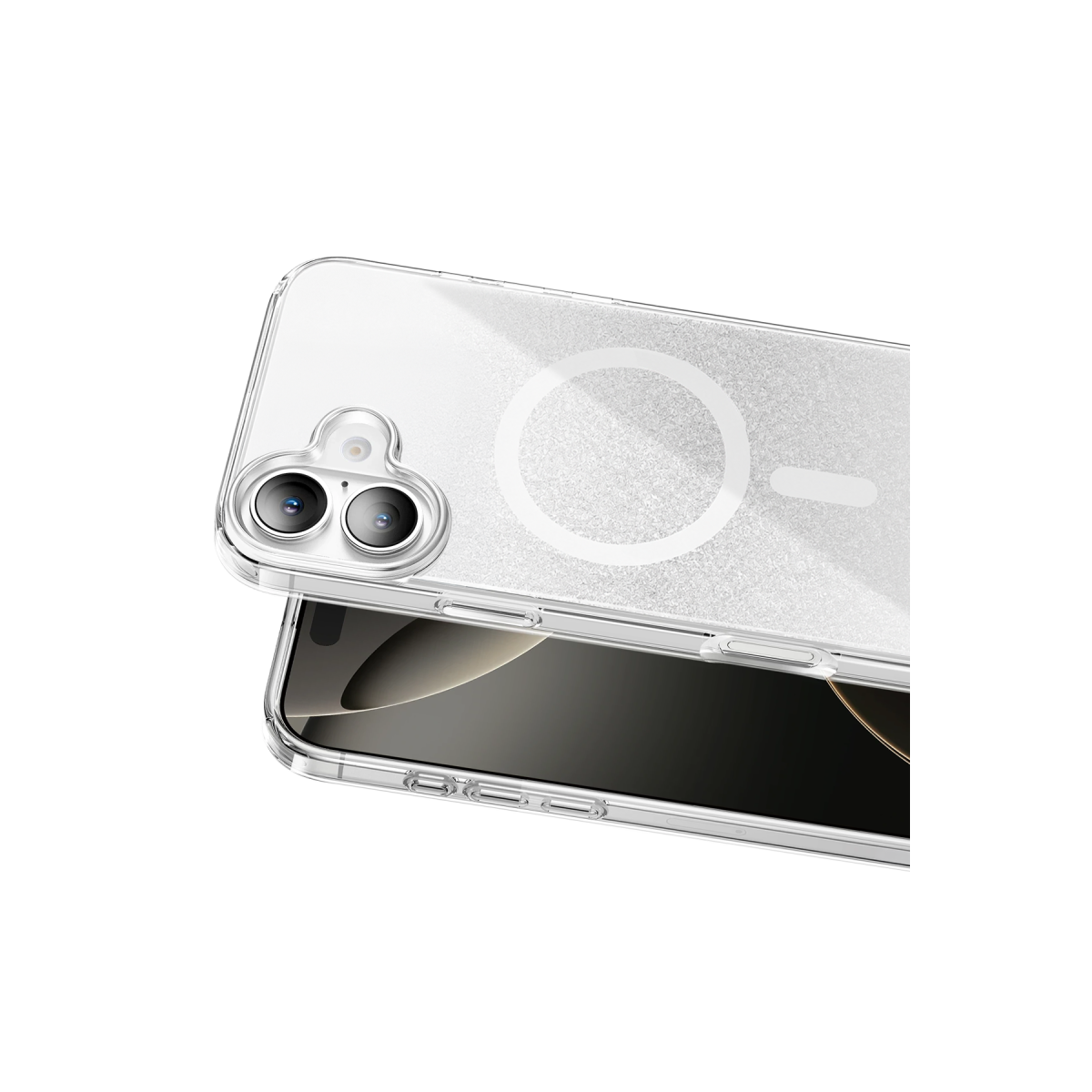 Onegif Apple iPhone 17 Sora Simli Magsafe Kapak - Beyaz