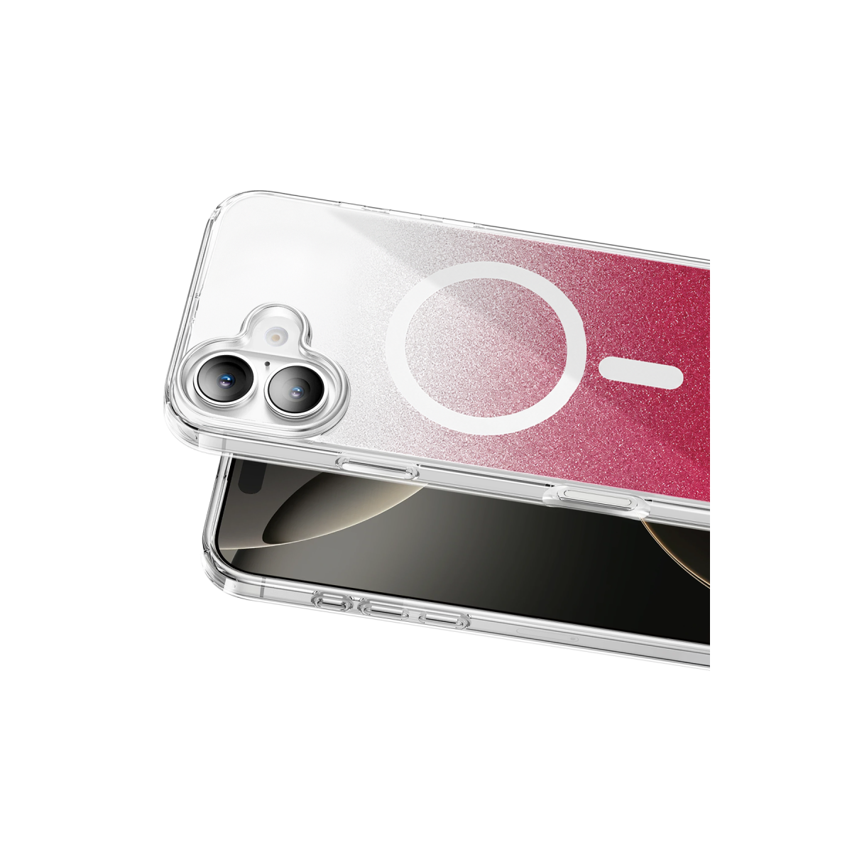 Onegif Apple iPhone 17 Sora Simli Magsafe Kapak - Kırmızı