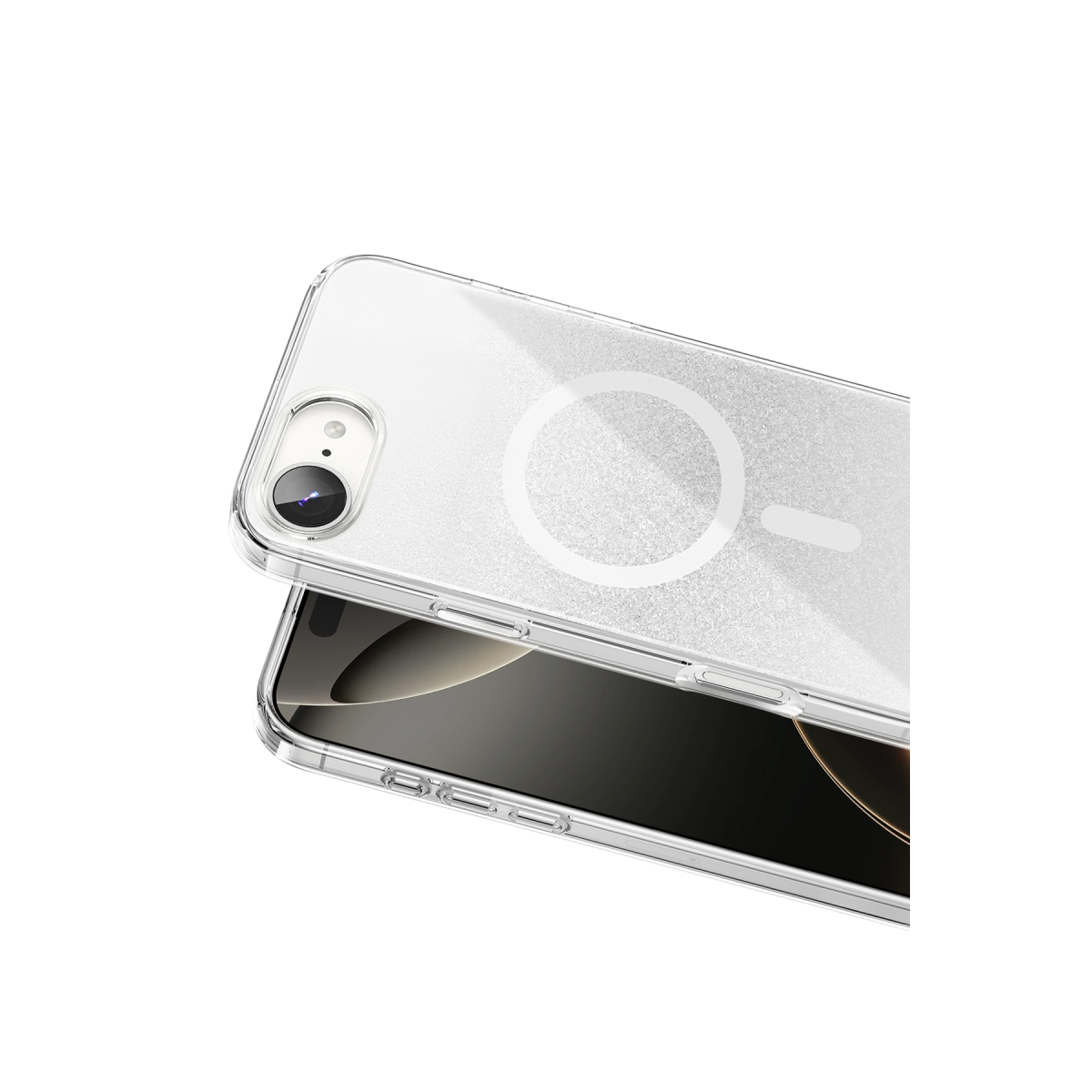 Onegif Apple iPhone 17E Sora Simli Magsafe Kapak - Beyaz
