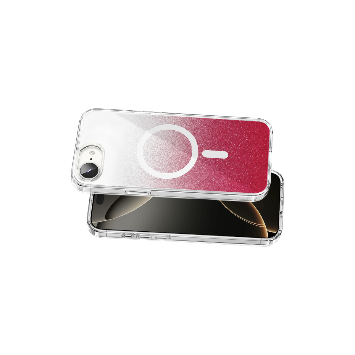 Onegif Apple iPhone 17E Sora Simli Magsafe Kapak - Kırmızı