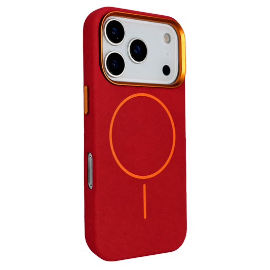 Joko Apple iPhone 18 Pro Max Luno Deri Magsafe Kapak - Bordo