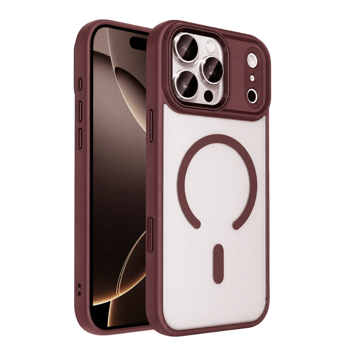 Joko Apple iPhone 18 Pro Max Terea Magsafe Kapak - Bordo